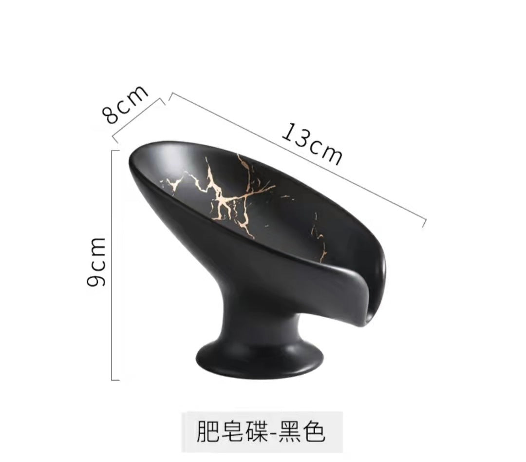 Luxury Ceramic Soap Dish with Drainage Design