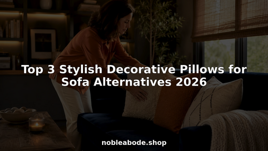 Woman arranging decorative pillows on sofa