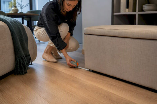 Small apartment furniture with measured clearances