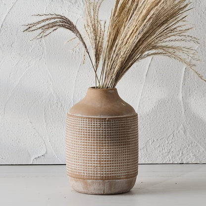 Ceramic Rustic Farmhouse Vase Sand Glaze Finish
