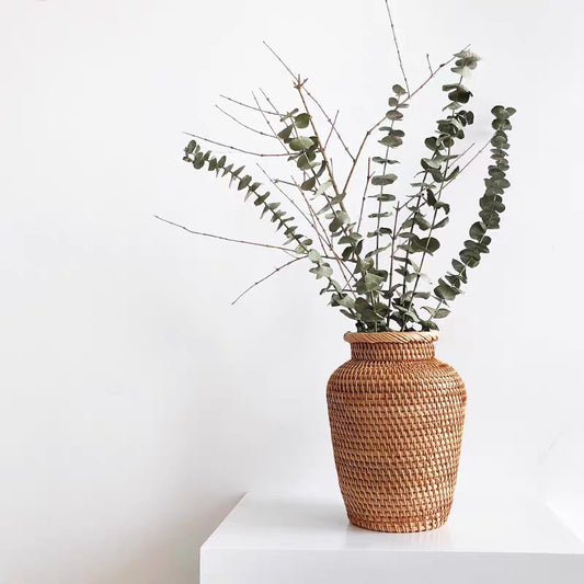 Vietnamese Handwoven Rattan Vase