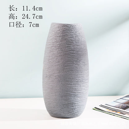 Creative White Ceramic Vase for Home Decor (Nordic Style)