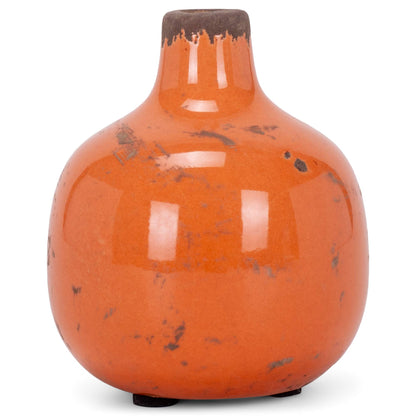 47th & Main Ceramic Vase Mini Round Orange