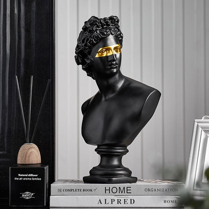 Nordic Luxury Apollo Gold Eye Resin Home Decor Piece