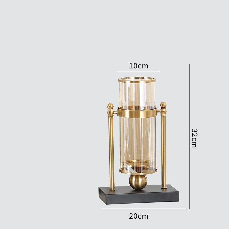 Metallic Floral Vase for Home Decor and Table Centerpiece