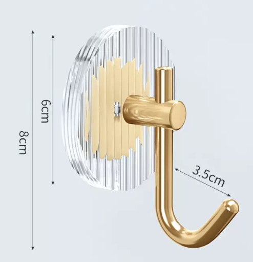 Luxury Acrylic Adhesive Hooks for Bathroom & Kitchen