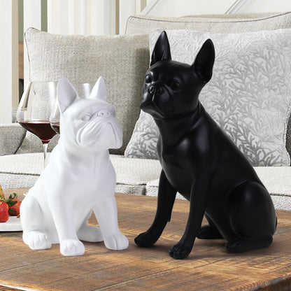 Bulldog Figurine Home Decor for Creative Living Room