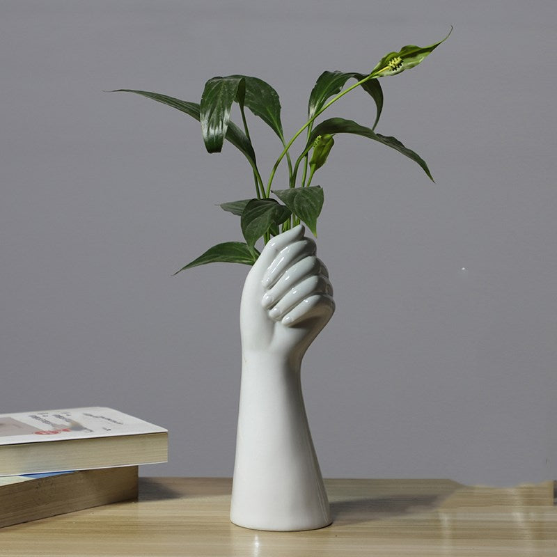 Nordic Vase with Everlasting Dried Flowers for Decor