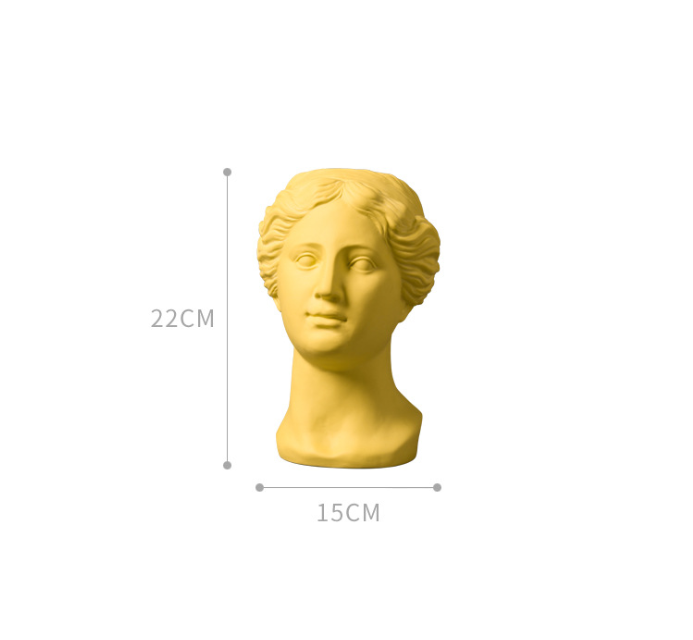 Greek Goddess Flower Pot, Vase, Ceramic Statue Vase