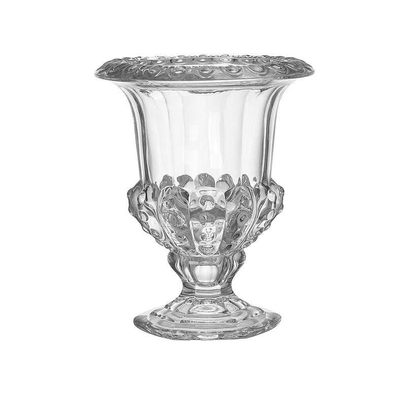 Small Transparent Glass Vase for Flower Arrangements