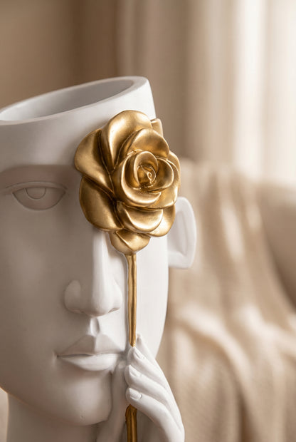 Flower Face Vase Art