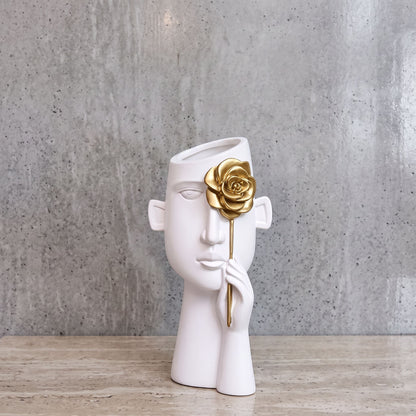 Flower Face Vase Art