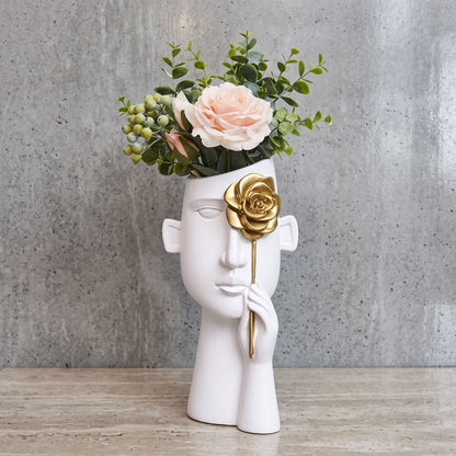 Flower Face Vase Art