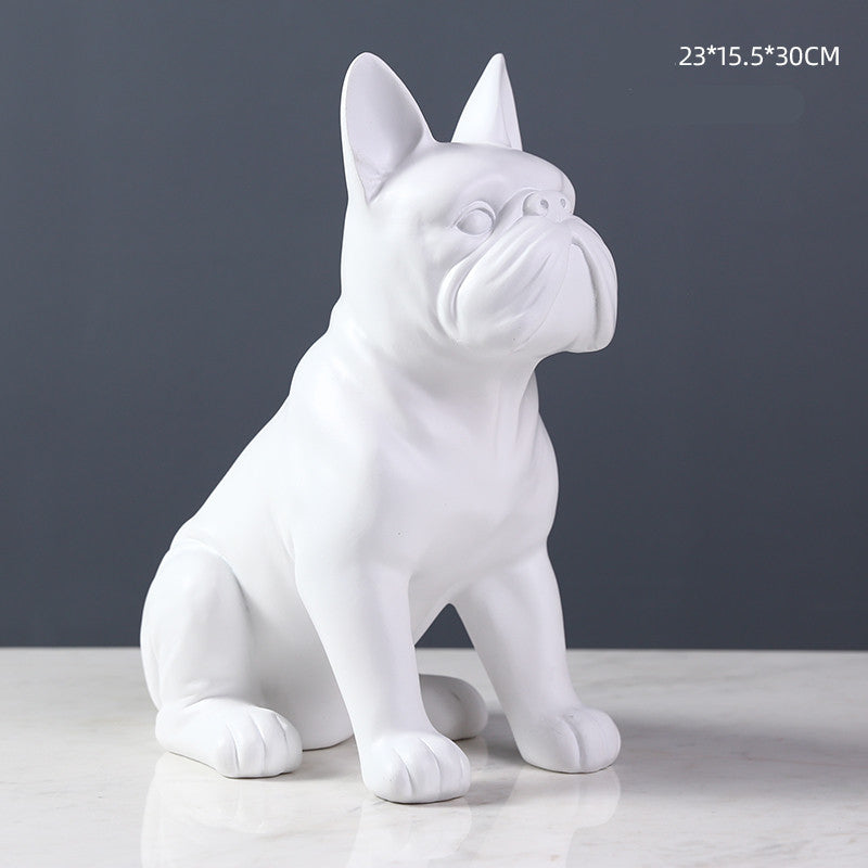 Bulldog Figurine Home Decor for Creative Living Room