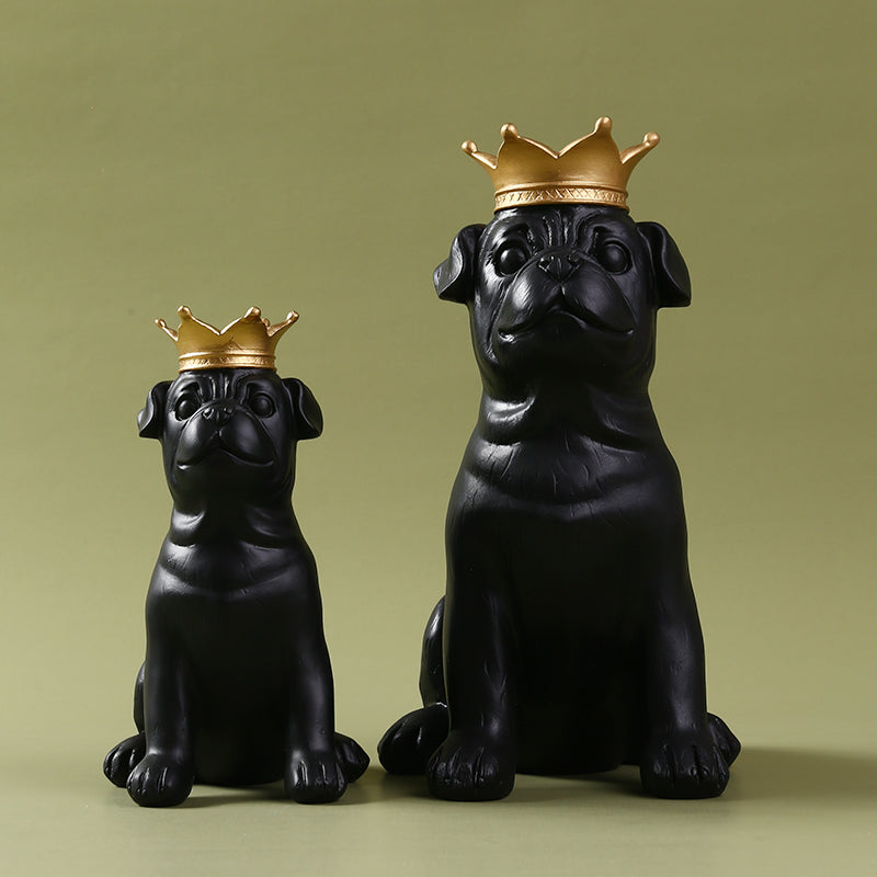 Bulldog Figurine Home Decor for Creative Living Room