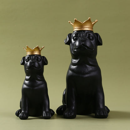 Bulldog Figurine Home Decor for Creative Living Room