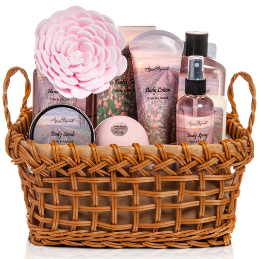 Bath Set With Rose Oil & Orchid