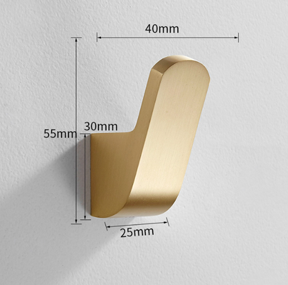 Gardudu Golden Brass Wall Hook for Home Decor (Single)
