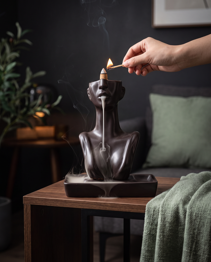 Creative Ceramic Statue Of Beauty Incense Burner Home Decoration