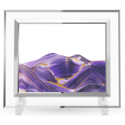 Coitak Moving Sand Art Picture Dynamic Sand Picture Golden Desktop Sand Art for Home Decor and Office