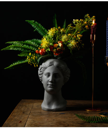 Greek Goddess Flower Pot, Vase, Ceramic Statue Vase