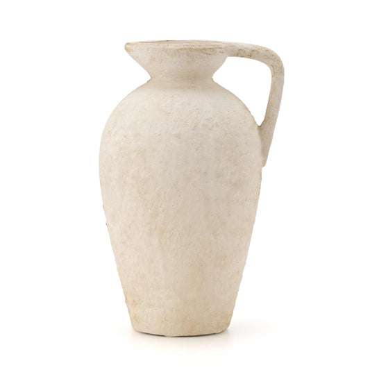 Ceramic Rustic Farmhouse Terracotta Vase with Handle