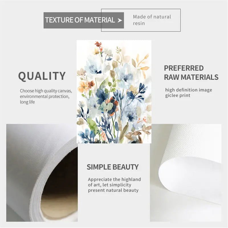 2pcs Floral Leaf Canvas Art Posters for Home Decor