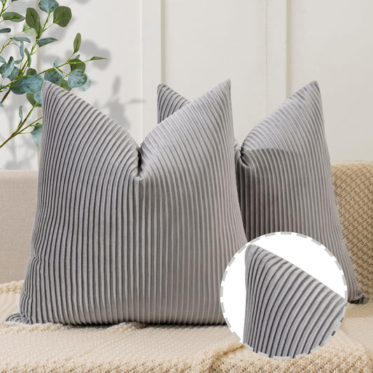 YCOLL Dark Grey Pillow Covers