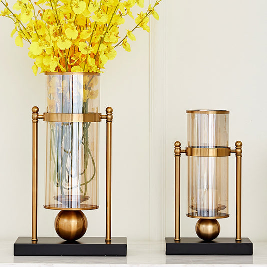Metallic Dried/ Faux Flower Vase for Home Décor and Table Centrepiece