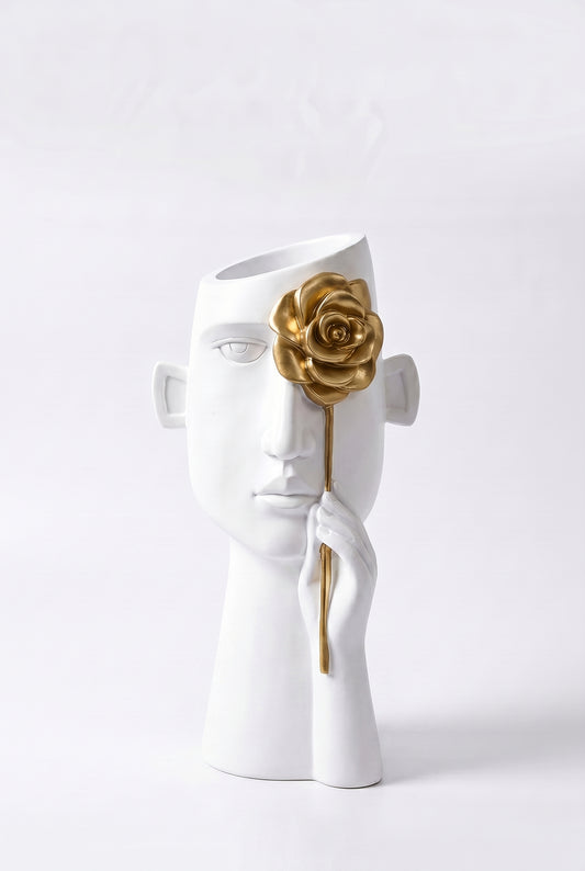 Flower Face Vase Art